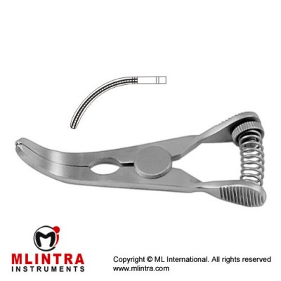 Glover Atrauma Bulldog Clamp Curved Stainless Steel, 8.5 cm - 3 1/4"